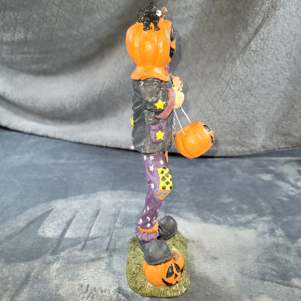 Midwestern Home Products Pumpkin Head Scarecrow Halloween Figurine 10" Statue - Picture 3 of 7